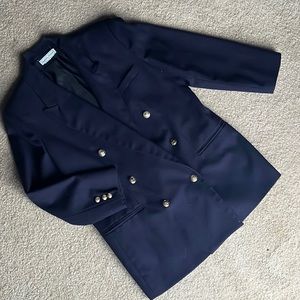 Classy Military Style Navy Suit Jacket
